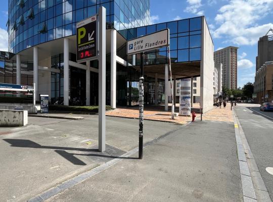 Parking situé à proximité du centre commercial Euralille - Rue de Javary - zenith de Lille - Lille Grand Palais