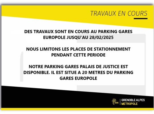 Info travaux parking